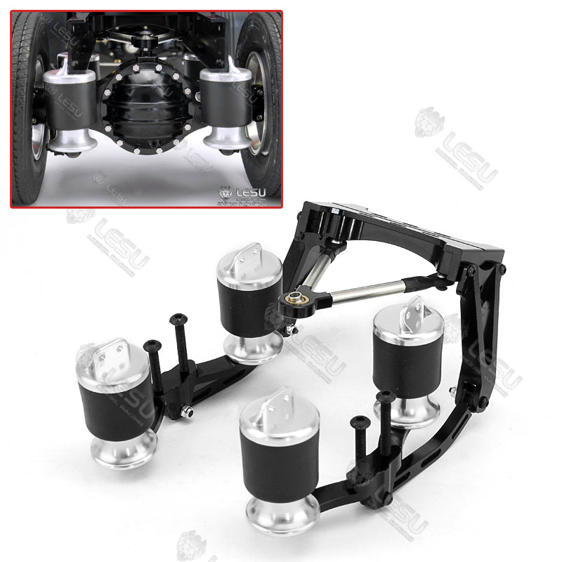LESU Metal Rear Suspension Set Pneumatic Suspension for TAMIYA 1/14 RC Truck Axles DIY
