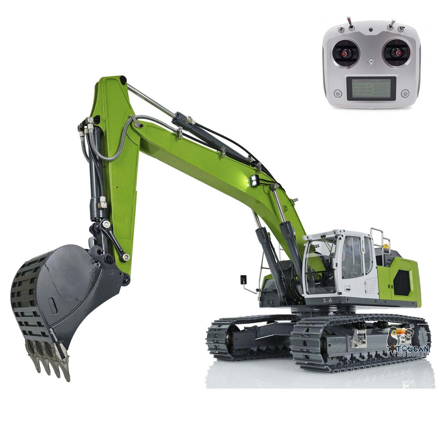 EN STOCK XDRC 945 Pelle sur chenilles hydraulique RC PNP en métal 1/14