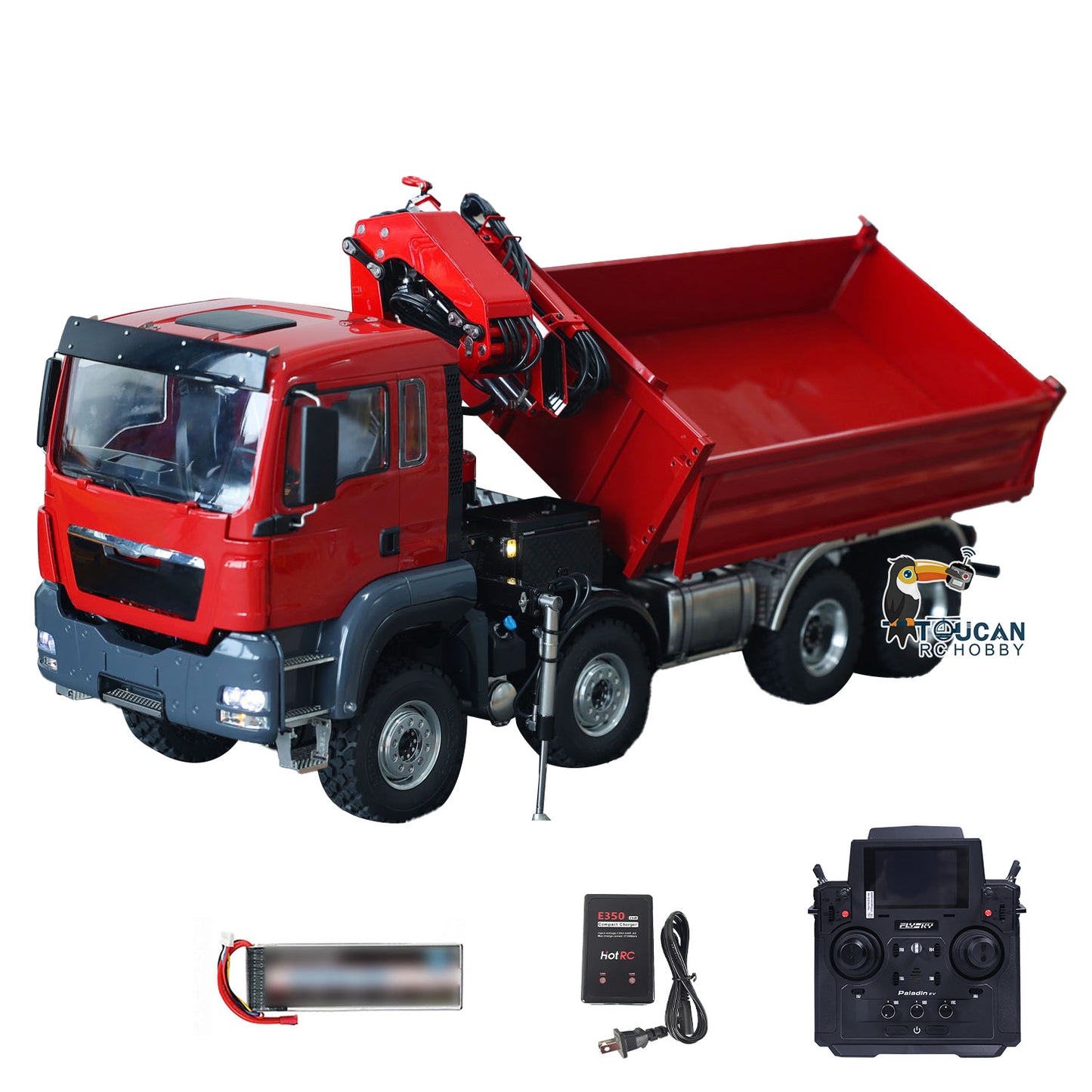 Voiture à benne basculante hydraulique LESU RC 8X8 1/14 RTR