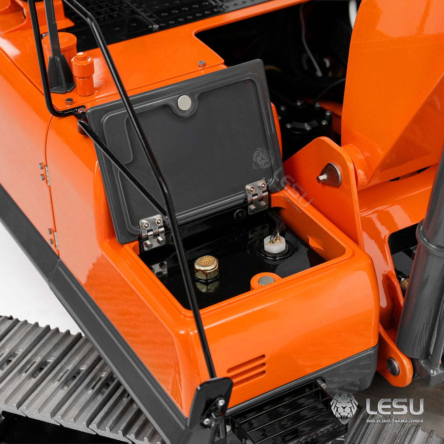 LESU 90% Metal 1/14 RC Hydraulic Digger Aoue DX350LC Remote Control Excavator Finished Model 3CH Valve Relief Valve 4MPA Pump