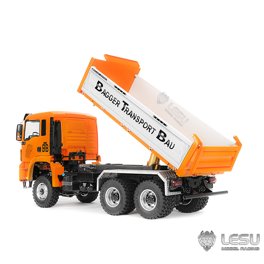 LESU TGS 1/14 RC Hydraulic Dump Truck 6x6 Metal Remote Control Dumper Car Model