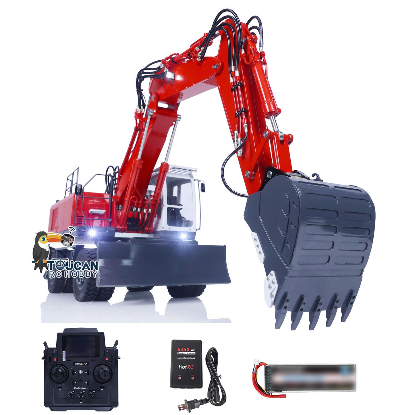 LESU 1/14 Excavateur hydraulique sur roues à 3 bras ET30H RTR