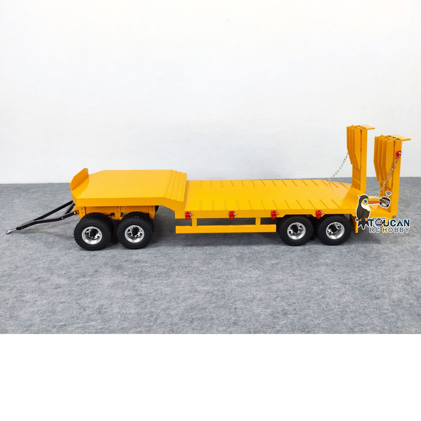 4-achsiger Vollauflieger aus Metall für 1/14 RC Sattelzugmaschine
