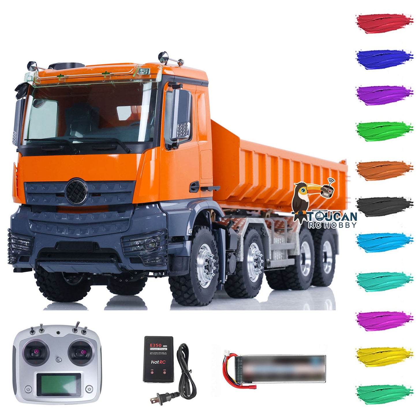 LESU 1/14 Metall 8x8 Hydraulische RC RTR Roll On/Off Dumper Lkw 20160901 Mit K3363 Kabine