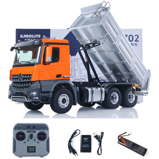 US STOCK 1/14 2.4G Remote Control Electric Lifting Dumper 5702 Model 6*6 Tipper Vehicle 2Speed Sound Light Motor RTR Car Gifts Adults