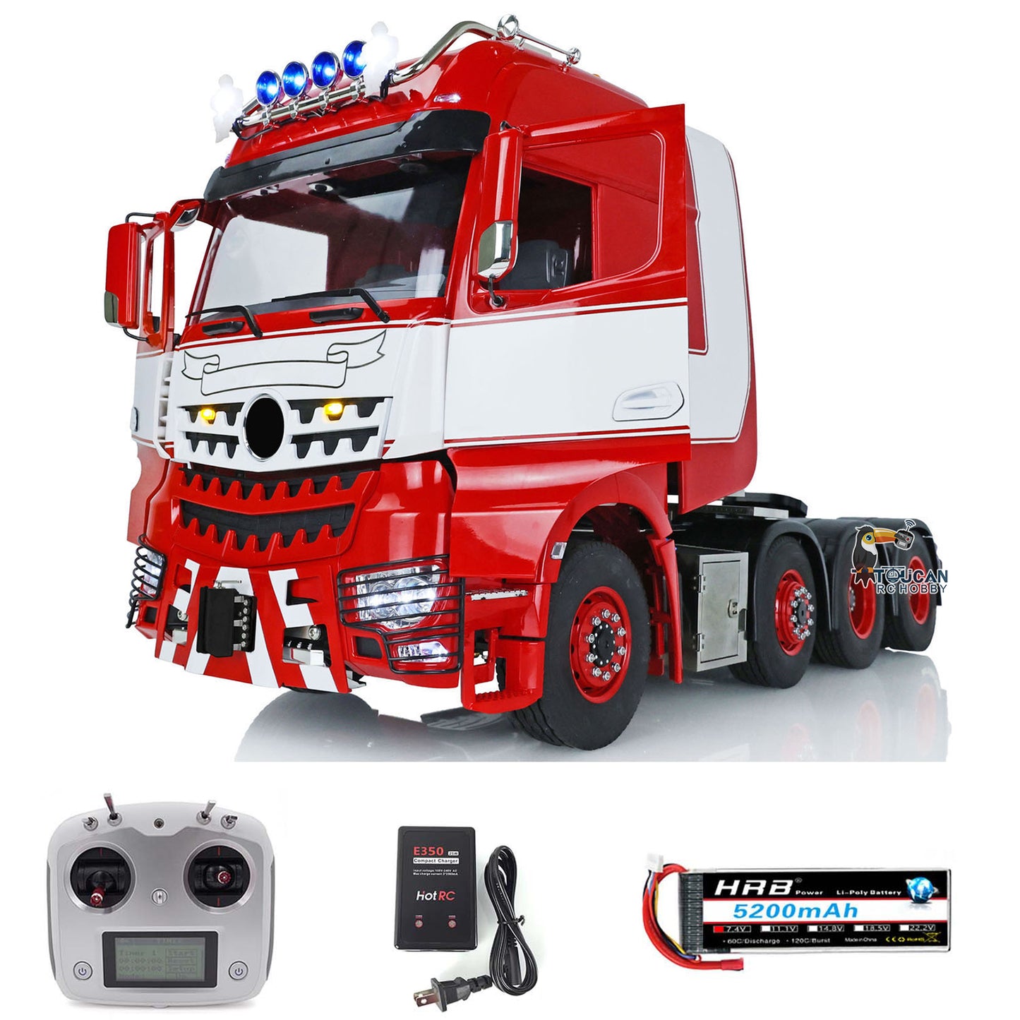 3Speed 1/14 TOUCAN RC Tractor Truck 3363 Remote Control Lorry Car Metal 8x8 Chassis 56348 56354