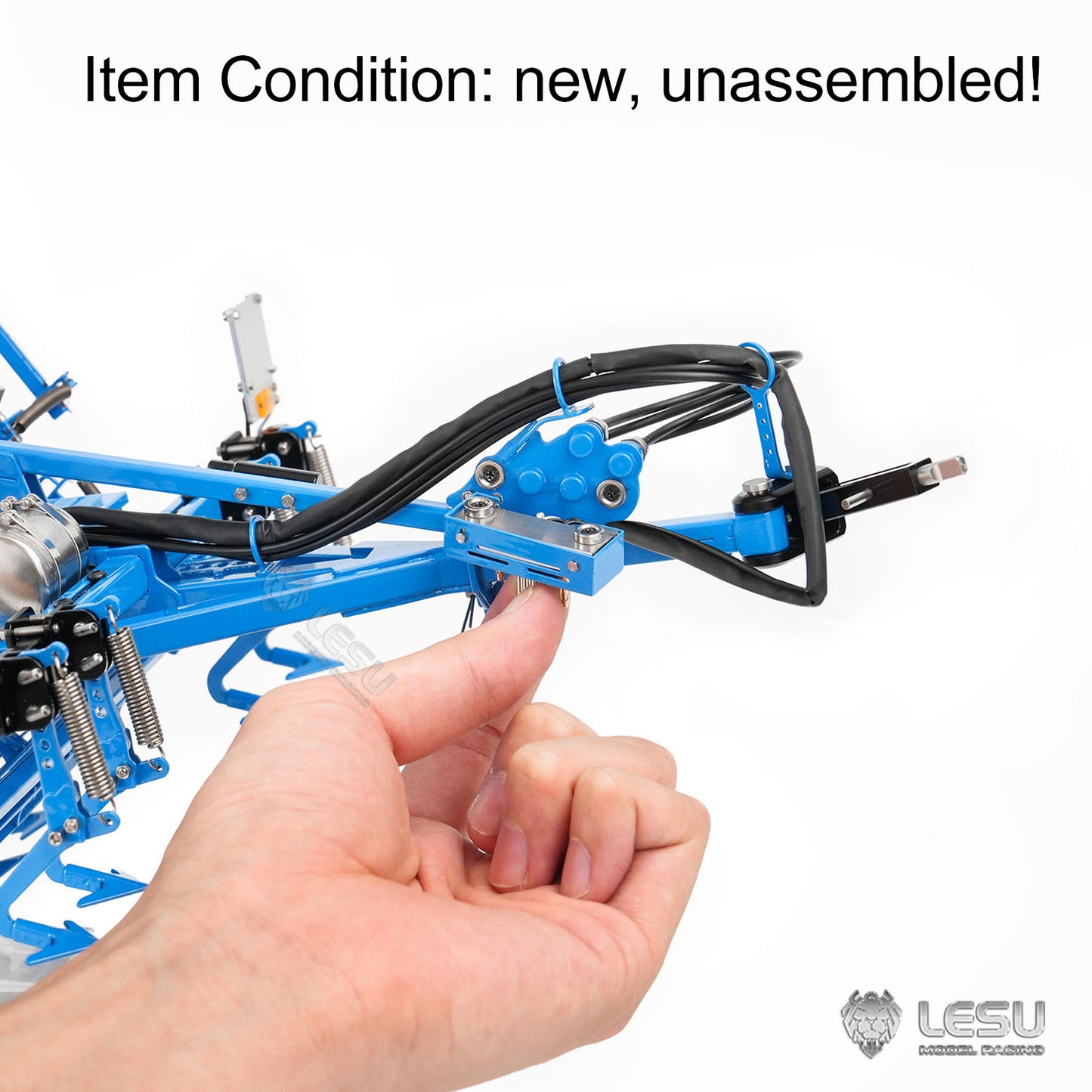 K500 Metal Seedbed Pre-sowing Soil Preparation Machine KIT for LESU 1/14 RC Hydraulic Agricultural Car Tractor AOUE 1050 Painted or Unpainted