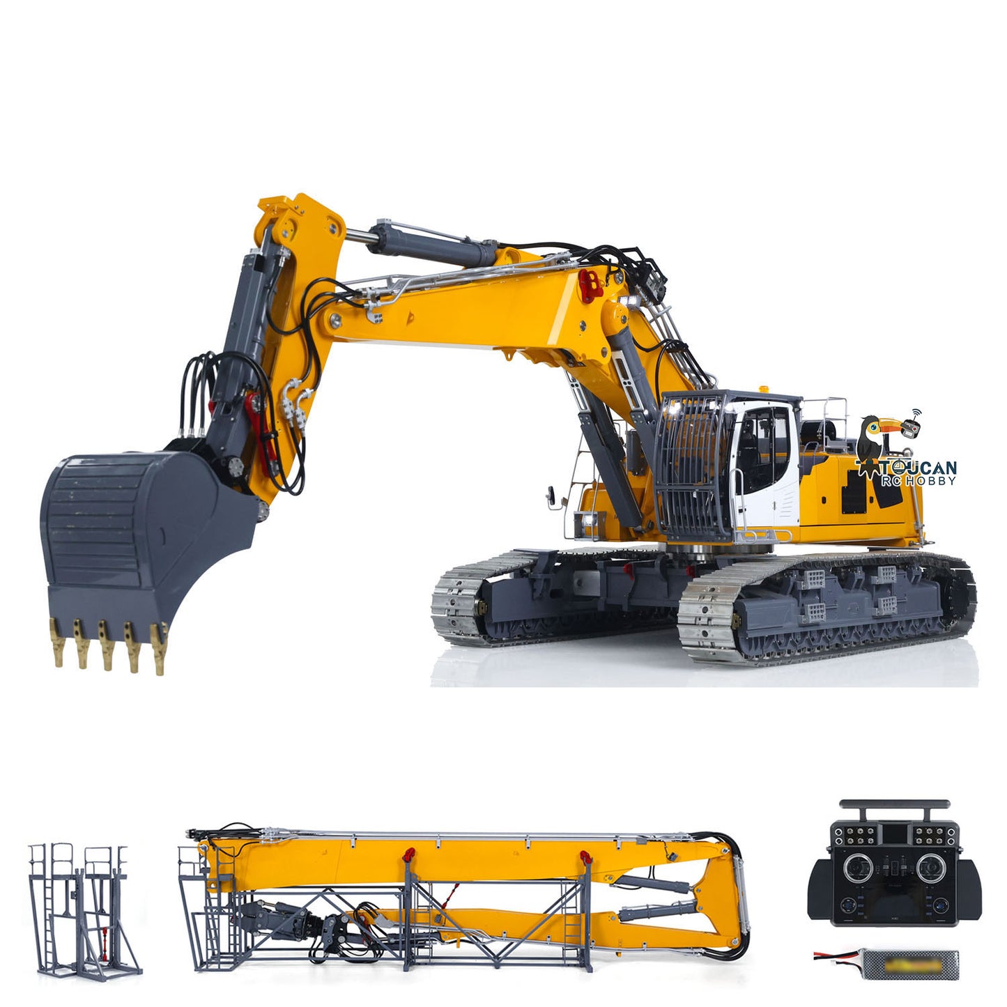 LESU 1/14 RC Heavy Full Hydraulic Excavator LR960 RTR Demolition Digger Model XE Radio