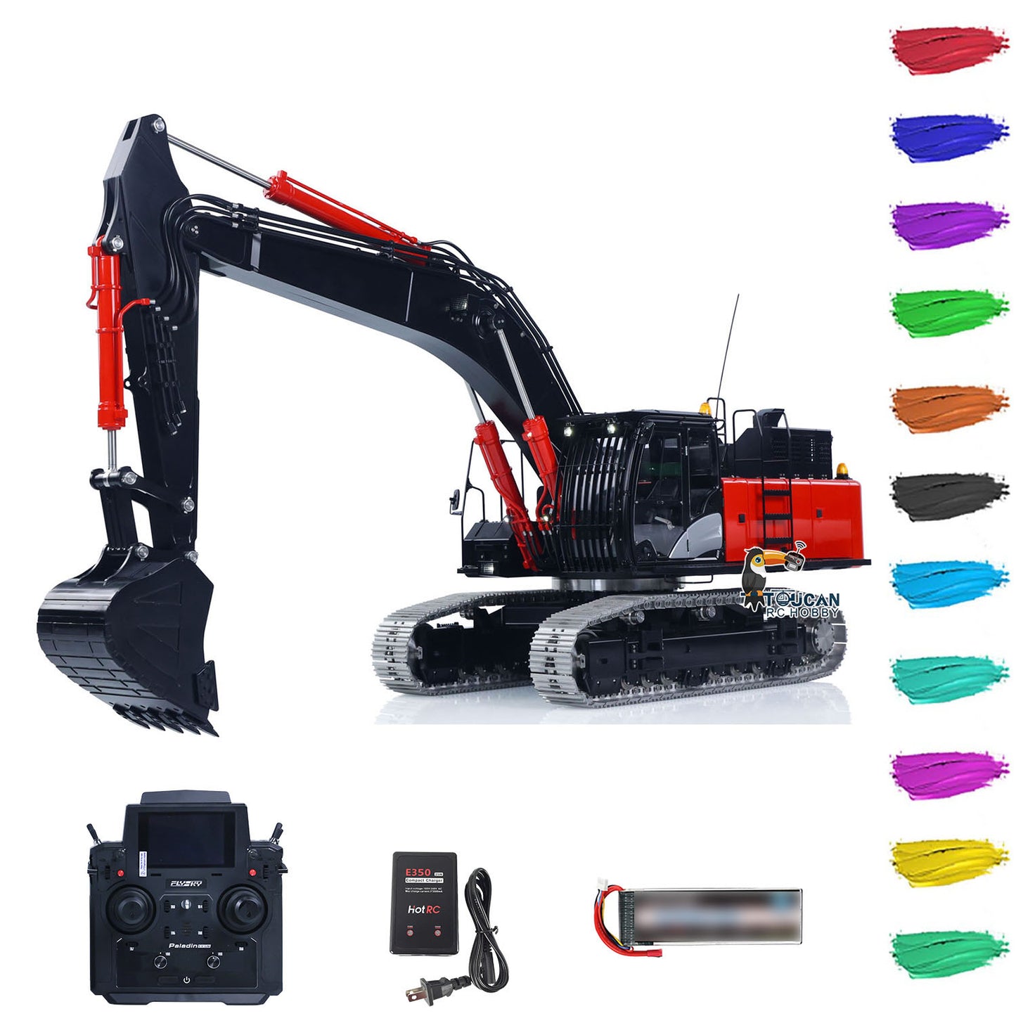 LESU 1/14 RC Hydraulic Excavator Aoue ZX490 RTR CNC Metal 6CH Valve Light Sound Paladin PL18EV Lite