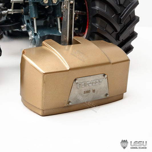 Pre-Order Aluminum Alloy & Brass Front Weight Increasing Module Rear Counterweight for LESU 1/14 Hydraulic RC Tractor AOUE 1050 Farm Truck DIY