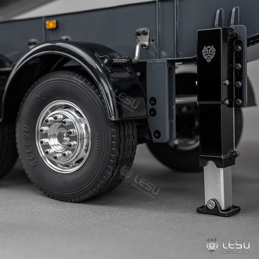 3Axles LESU Metal 1/14 RC Hydraulic Dump Trailer for DIY TAMIYA Tractor Truck Radio Controlled Lorry Car Vehicle R620 770S FH16