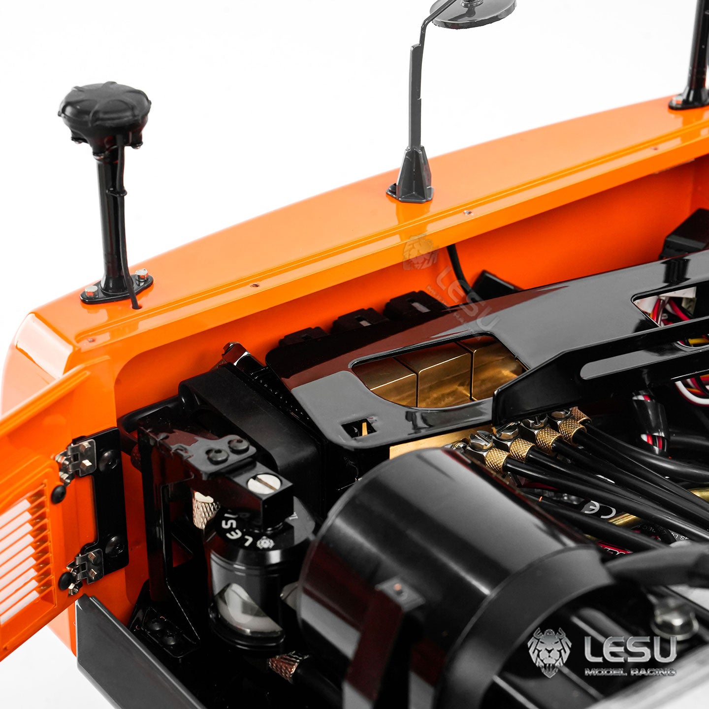 LESU 90% Metal 1/14 RC Hydraulic Digger Aoue DX350LC Remote Control Excavator Finished Model 3CH Valve Relief Valve 4MPA Pump