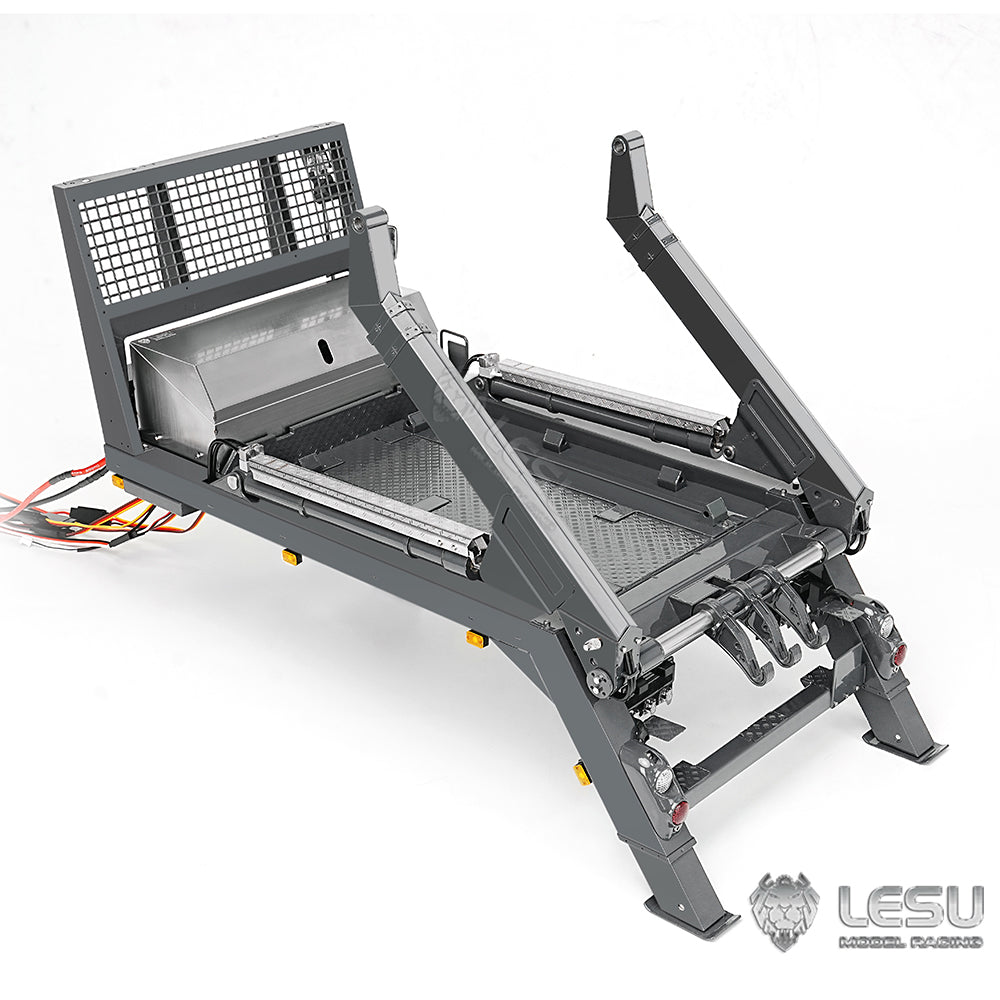 LESU 4X4 1/14 RC Hydraulic Swing Arm Garbage Truck Skip Loader TGS Paintied Car