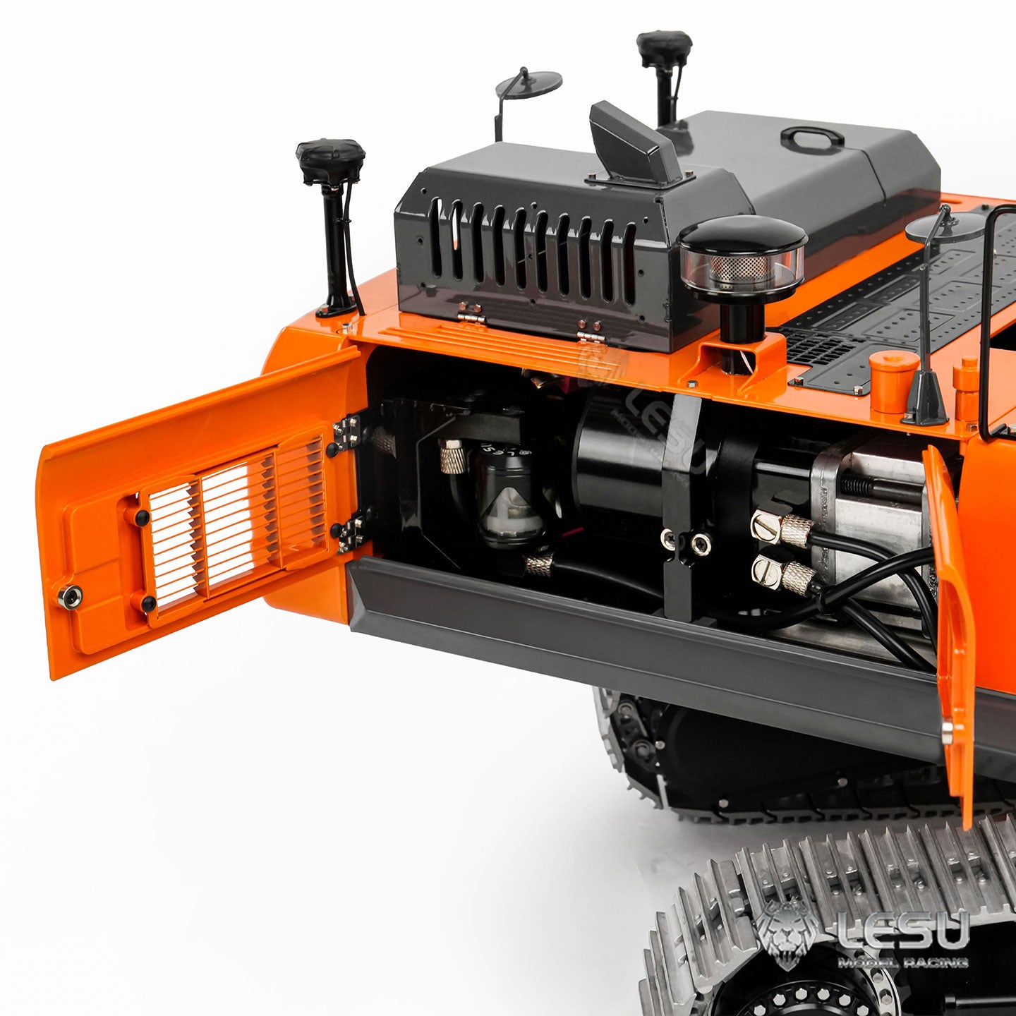 LESU 90% Metal 1/14 RC Hydraulic Digger Aoue DX350LC Remote Control Excavator Finished Model 3CH Valve Relief Valve 4MPA Pump