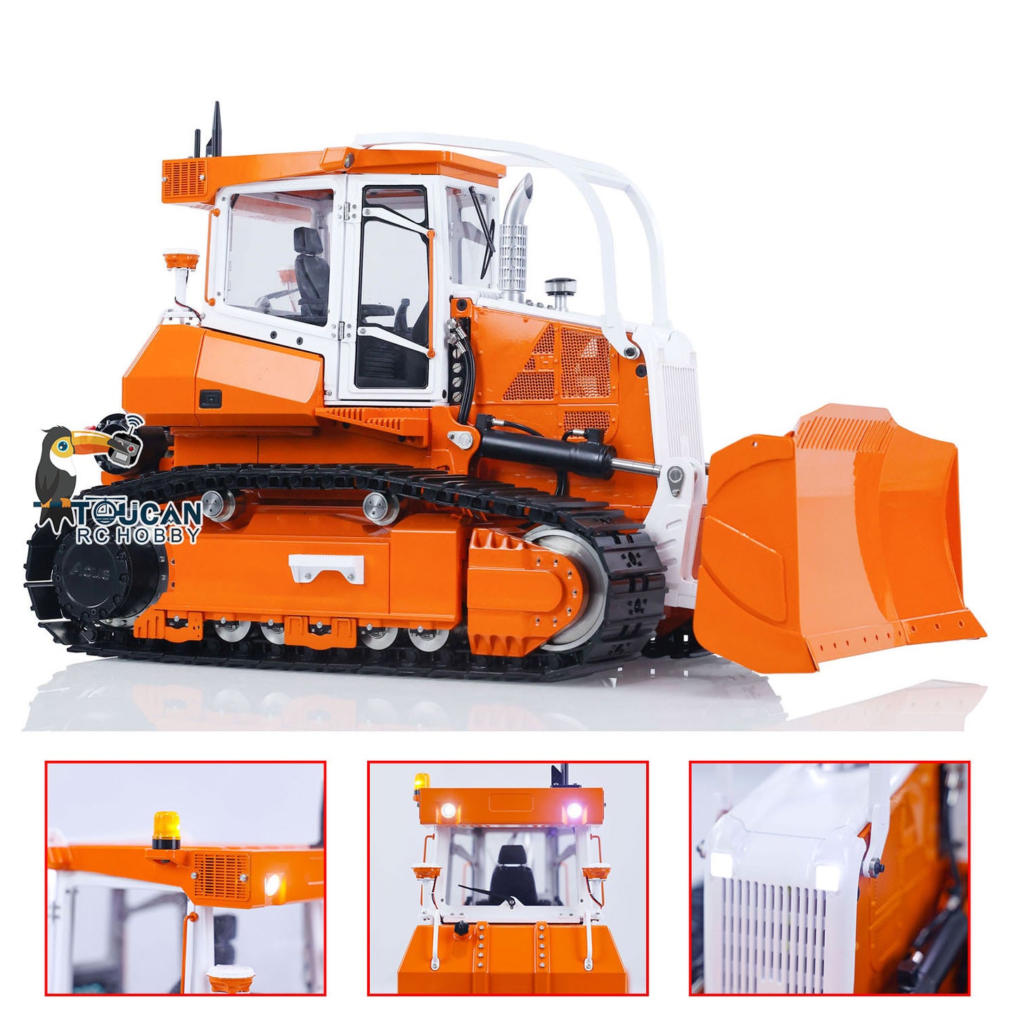 LESU Metall Aoue 1/14 RC Hydraulische Planierraupe Lackiert Montiert RTR Bulldozer 850K B0005