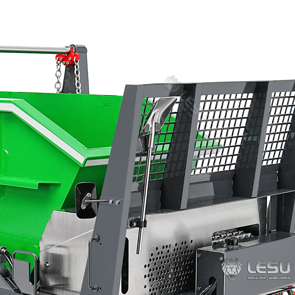 LESU 4X4 1/14 RC Hydraulic Swing Arm Garbage Truck Skip Loader TGS Paintied Car