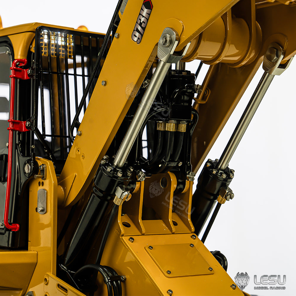 LESU 1/14 RC Hydraulic Loader Upgrade 973K Tracked Car Openable Bucket Rear Plow Painted Assembled PNP