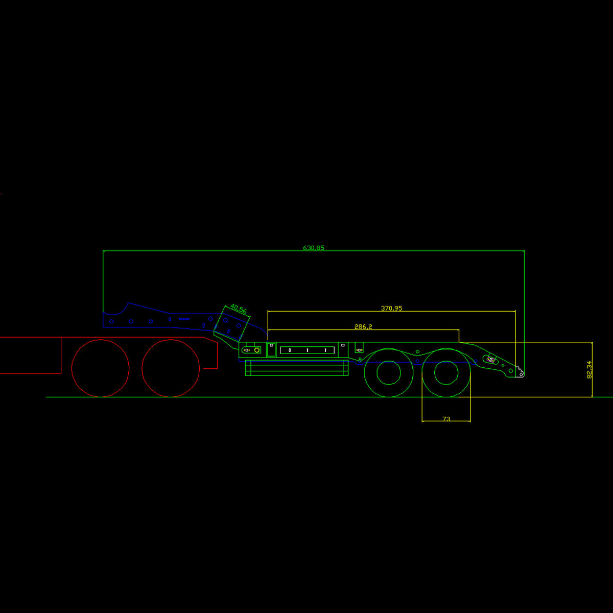 TOUCAN 1/14 Metal 2 Axle Flatbed Trailer Manual Width Adjustable 18-23cm with Lights Stainless Steel Wheels for RC Tractor Truck Model