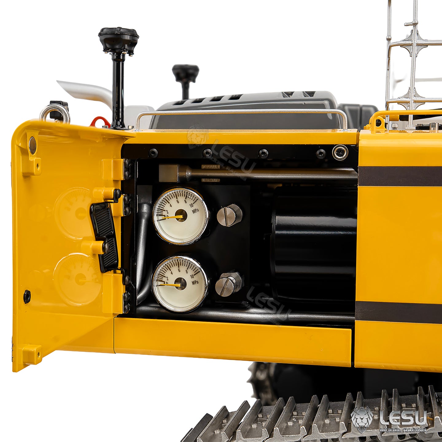 LESU 1/14 RC Hydraulic Excavator LR956 Metal 3 Arms Digger Model 4+3CH Valve Dual Pumps Light Flysky PL18EV LITE