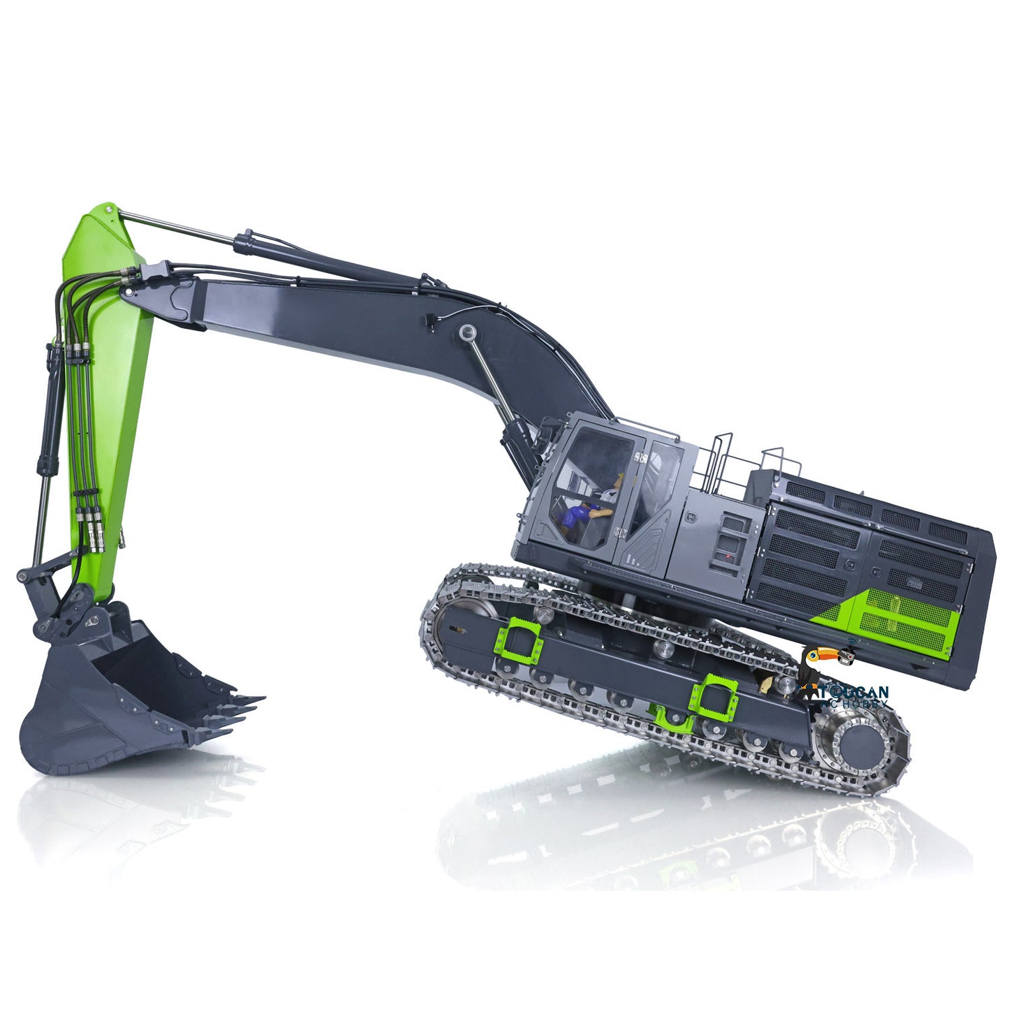 LESU Metal 1/14 RC Heavy Excavator C374F Remote Control Hydraulic Digger Flysky PL18EVLITE Battery Smoke 6CH Valve Quick Coupler RTR or PNP