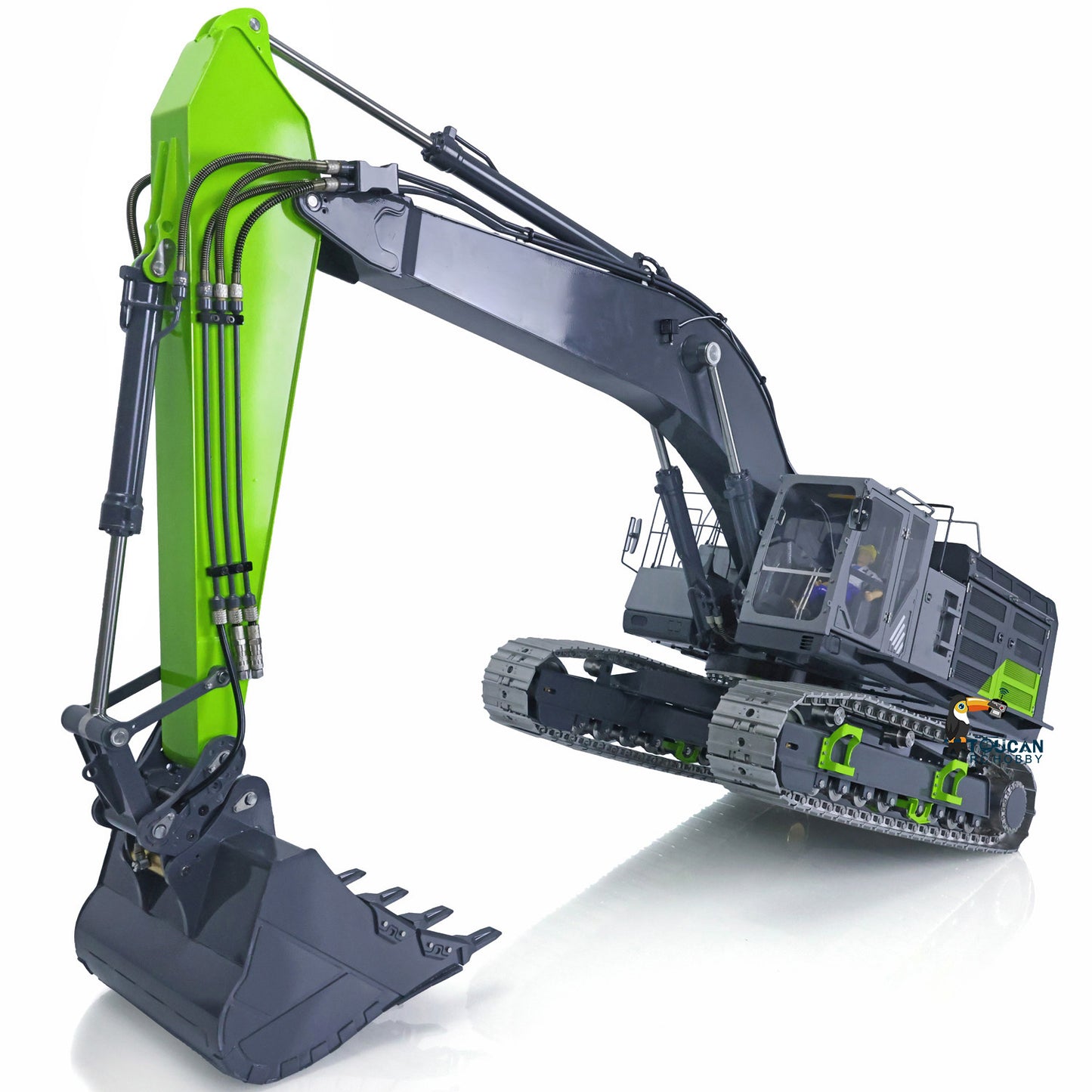 LESU Metal 1/14 RC Heavy Excavator C374F Remote Control Hydraulic Digger Flysky PL18EVLITE Battery Smoke 6CH Valve Quick Coupler RTR or PNP