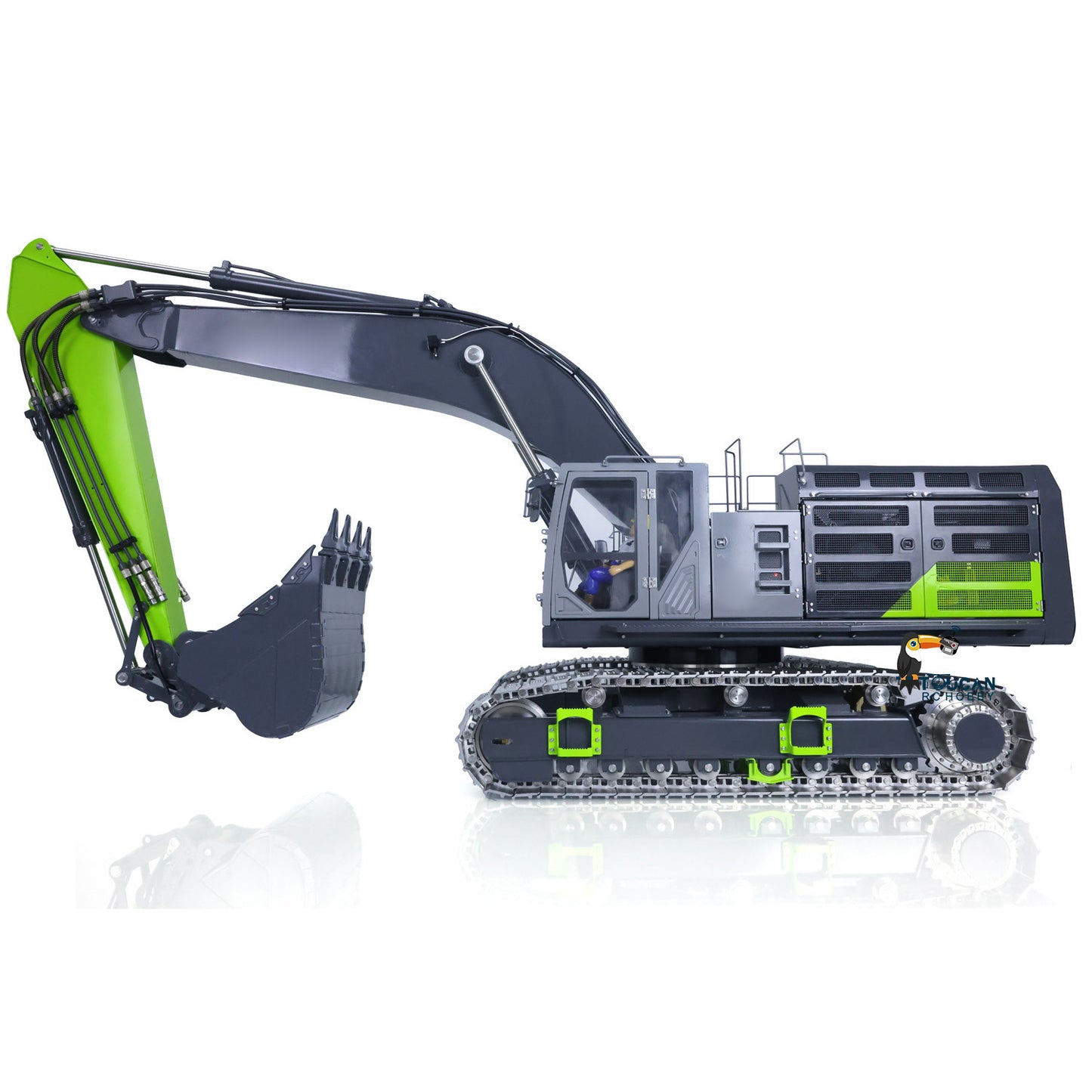 LESU Metal 1/14 RC Heavy Excavator C374F Remote Control Hydraulic Digger Flysky PL18EVLITE Battery Smoke 6CH Valve Quick Coupler RTR or PNP
