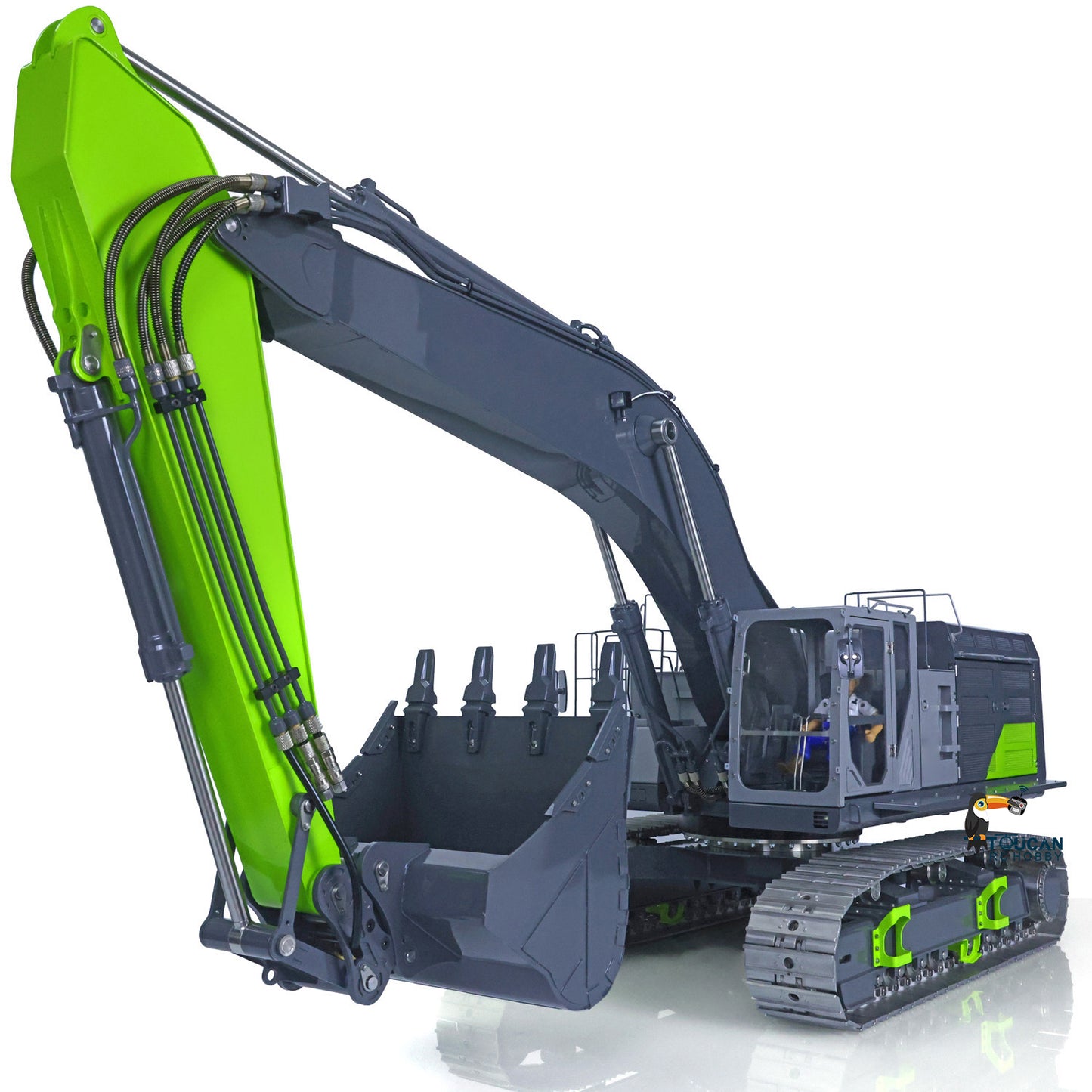 LESU Metal 1/14 RC Heavy Excavator C374F Remote Control Hydraulic Digger Flysky PL18EVLITE Battery Smoke 6CH Valve Quick Coupler RTR or PNP