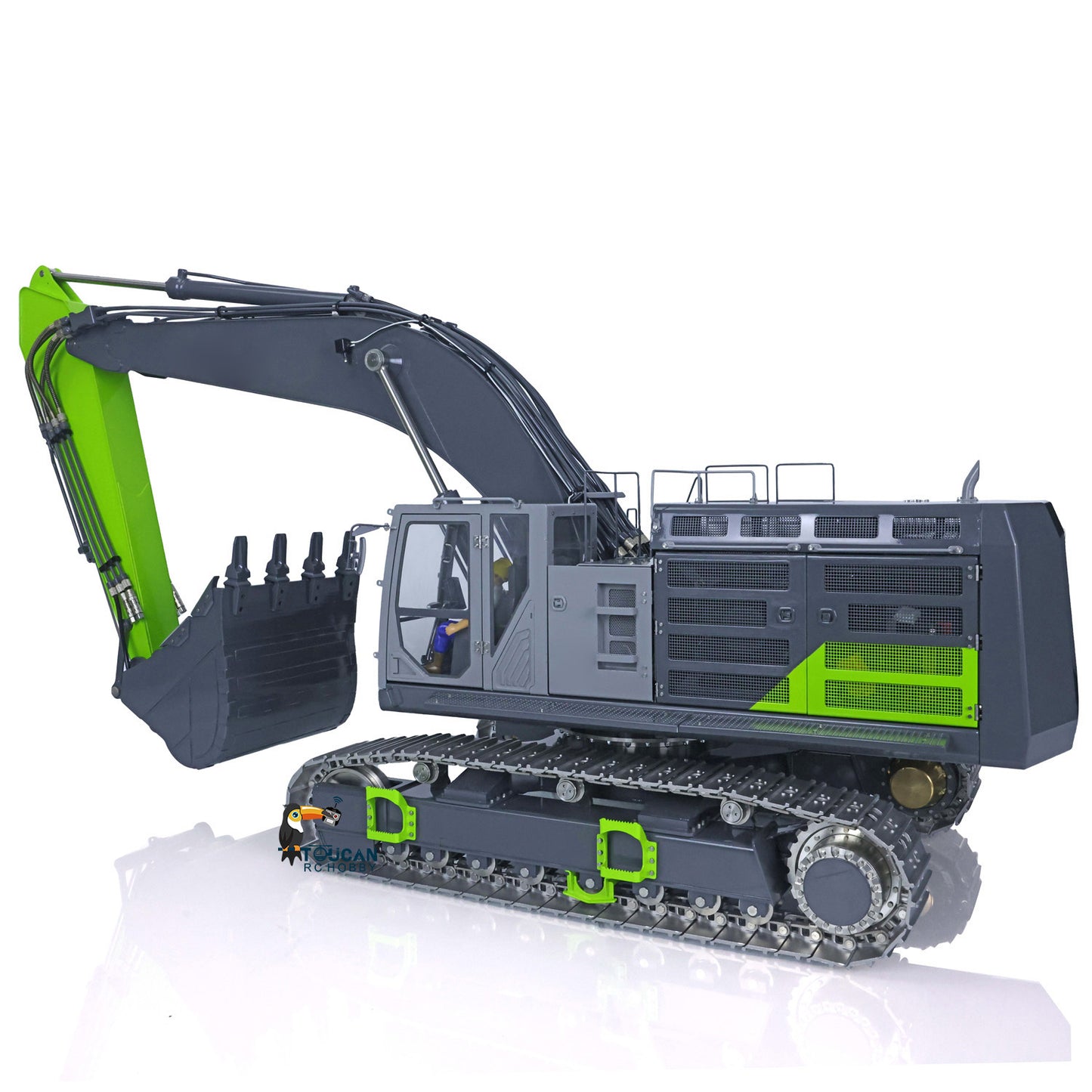 LESU Metal 1/14 RC Heavy Excavator C374F Remote Control Hydraulic Digger Flysky PL18EVLITE Battery Smoke 6CH Valve Quick Coupler RTR or PNP