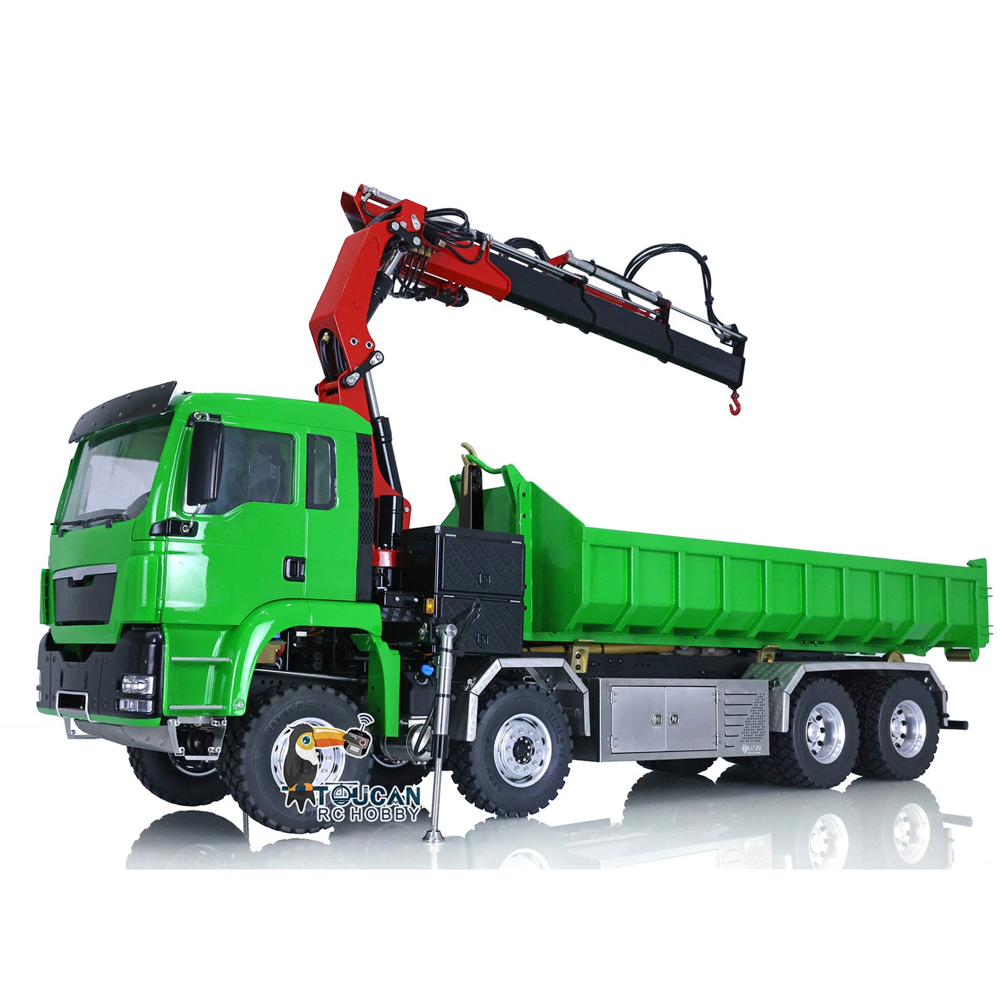 LESU 1/14 8x8 RC Metall Roll on/off Hydraulische Lkw A0014 Kran Dumper Kipper Z0031