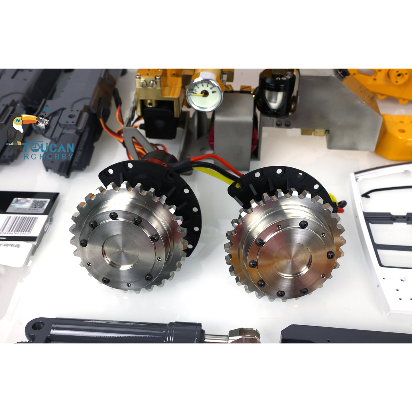 LESU 1/14 AOUE 636 Metall Hydraulische RC Raupen Loader B0015 W/ 2CH Ventile