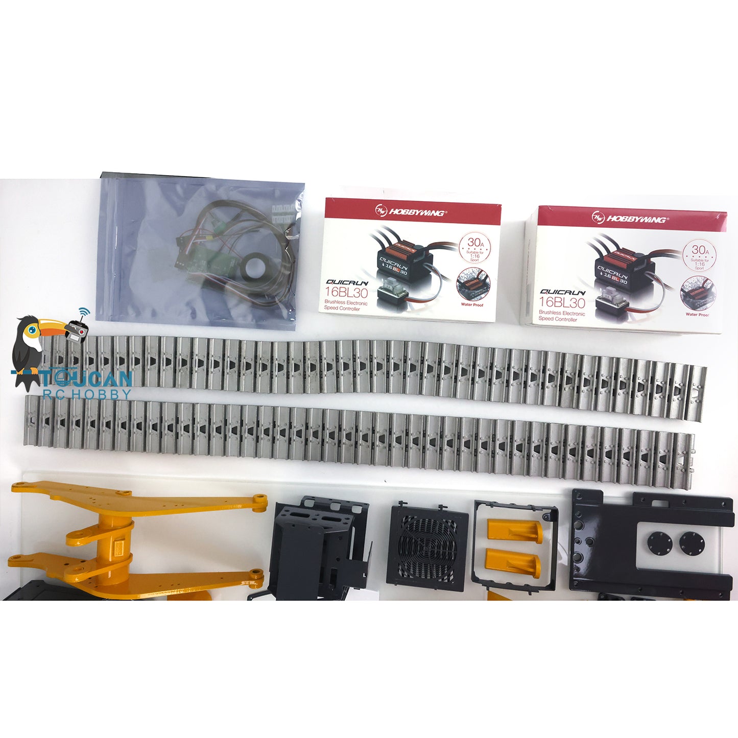 LESU 1/14 AOUE 636 Metall Hydraulische RC Raupen Loader B0015 W/ 2CH Ventile