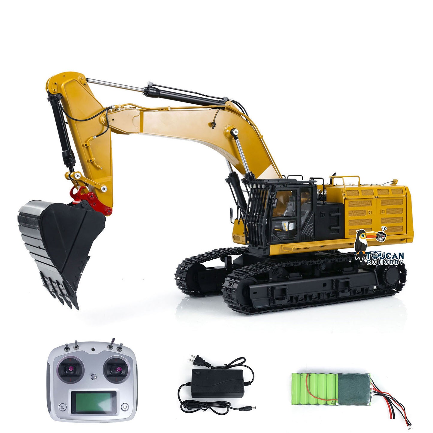 1/14 3 Arms 374F RC Hydraulic Excavator PL18EV Metal Digger Model