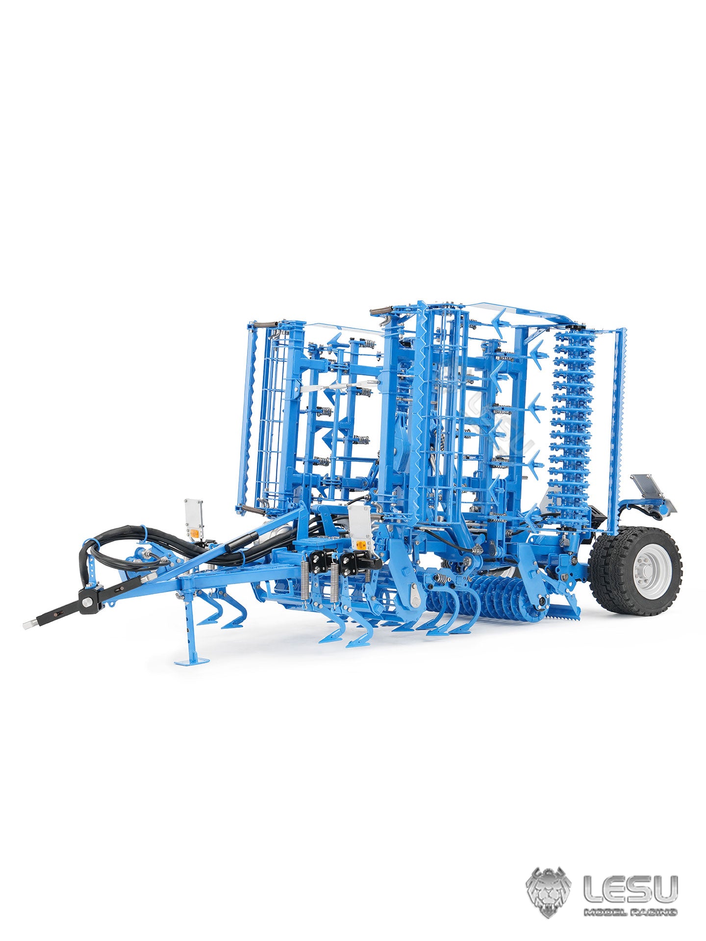 LESU Metal K500 Seedbed Pre-sowing Soil Preparation Machine Planter Plough for 1/14 RC Hydraulic Tractor Car AOUE 1050 Model
