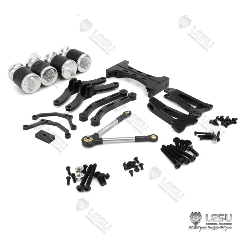 LESU Metal Rear Suspension Set Pneumatic Suspension for TAMIYA 1/14 RC Truck Axles DIY