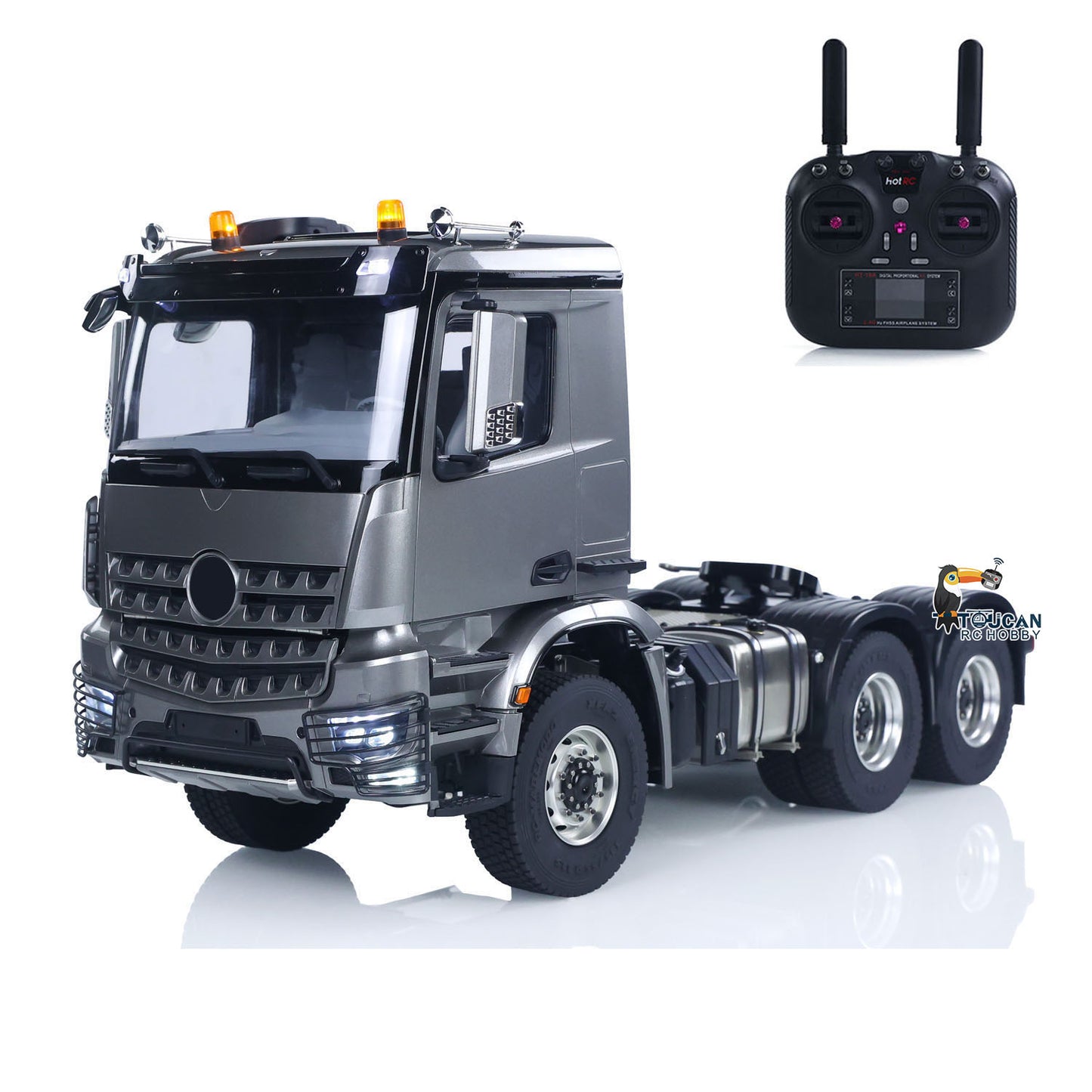 1/14 RC Tractor Truck 3363 Lorry Car Model Metal NO Lock Differential Axle 2Speed Gearbox Light Sound Radio