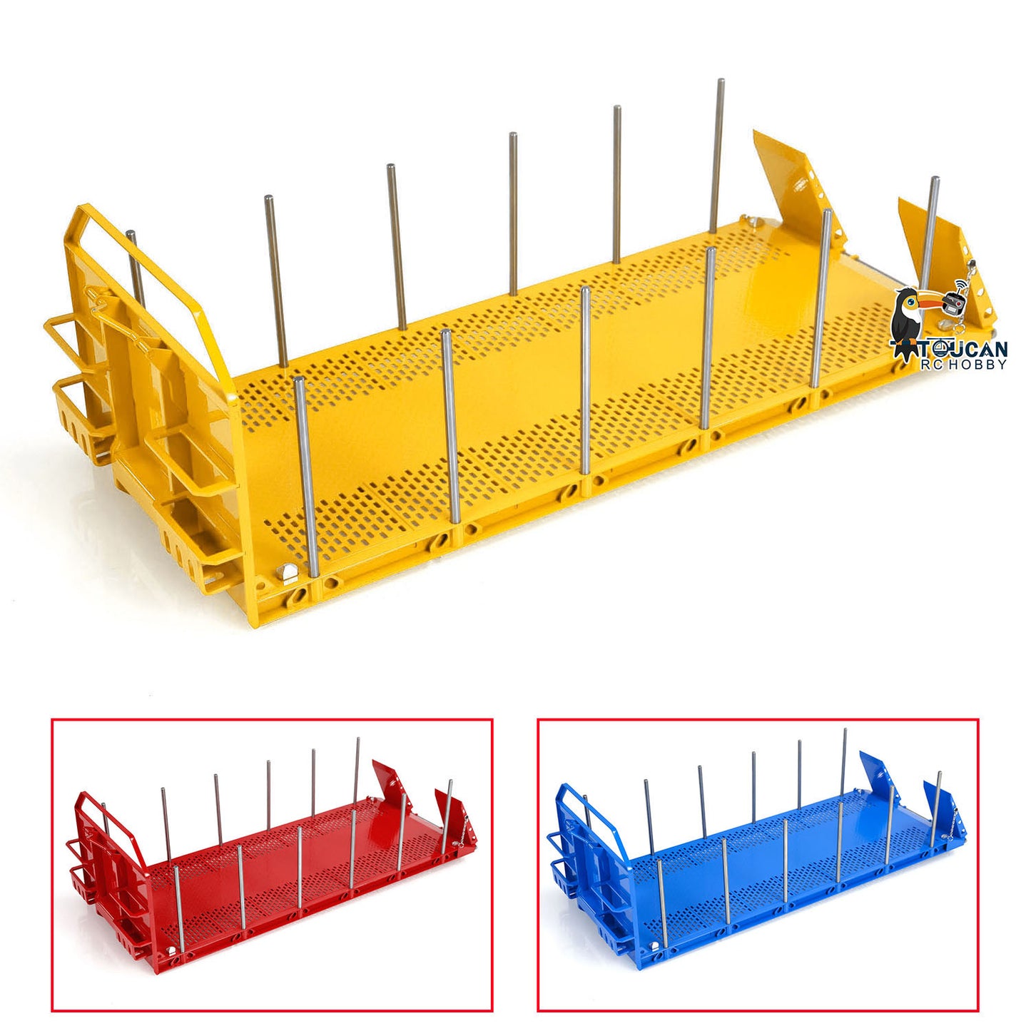 Metal Timber Flatbed for 1/14 10x10 8x8 RC Roll On/Off Hydraulic Dumper Truck