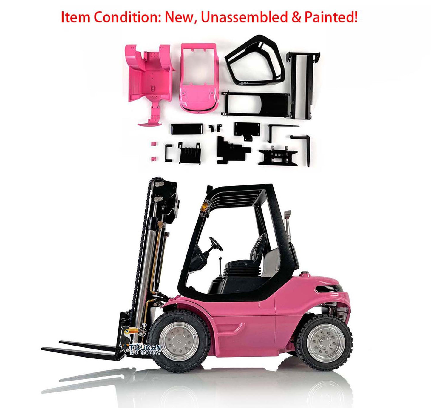 LESU Metal 1/14 Aoue Painted Unassembled RC Hydraulic Forklift A0002