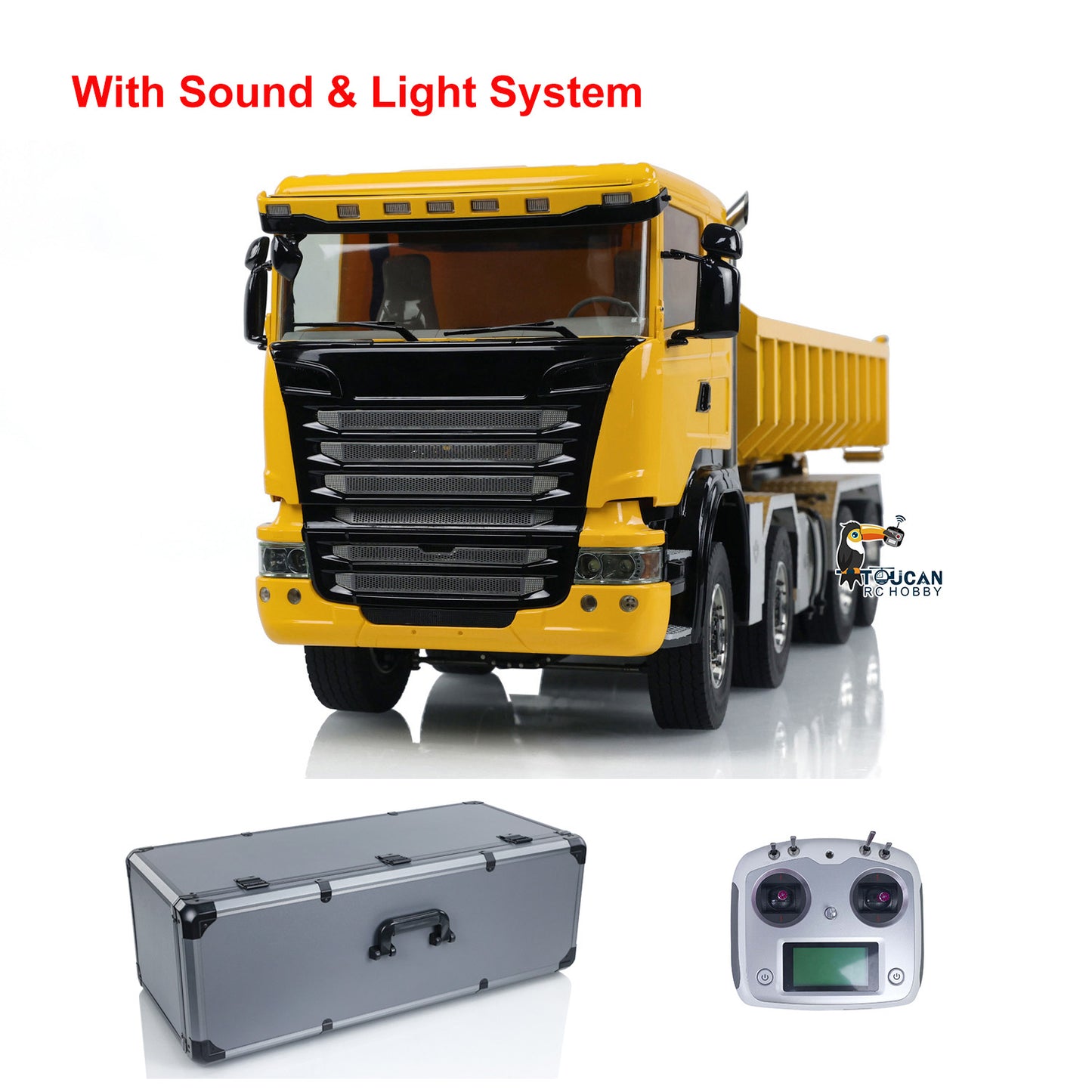 1/14 8x8 PNP RC Hydraulic Roll On/Off Dumper Truck G88 With Metal Bucket