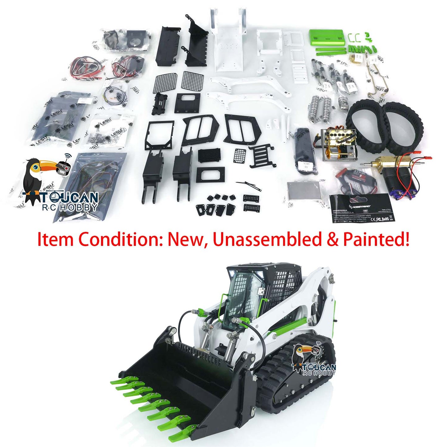 LESU 1/14 RC Metall Hydraulische Aoue LT5 Lackiert Unmontiert Raupen Kompaktlader B0008