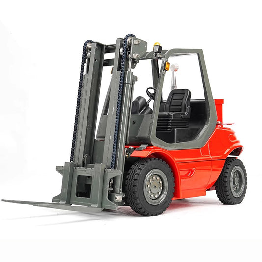 Metal LESU 1/14 RC Hydraulic Forklift A0002 Remote Control Fork Lift Truck Transfer Car Light Sound Finished Model 2CH Valve
