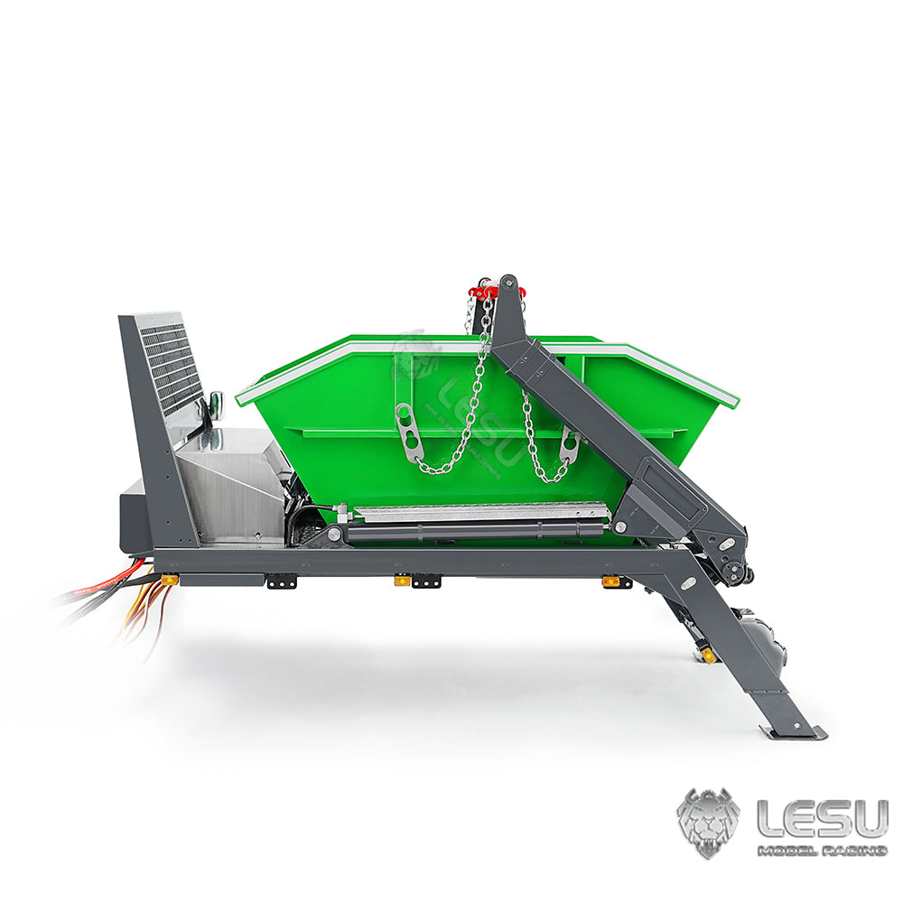 LESU 4X4 1/14 RC Hydraulic Swing Arm Garbage Truck Skip Loader TGS Paintied Car