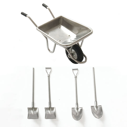 IN STOCK LESU 1/14 Metal Spade Wheelbarrow Model Set for RC Engineering Vehicle Truck Car