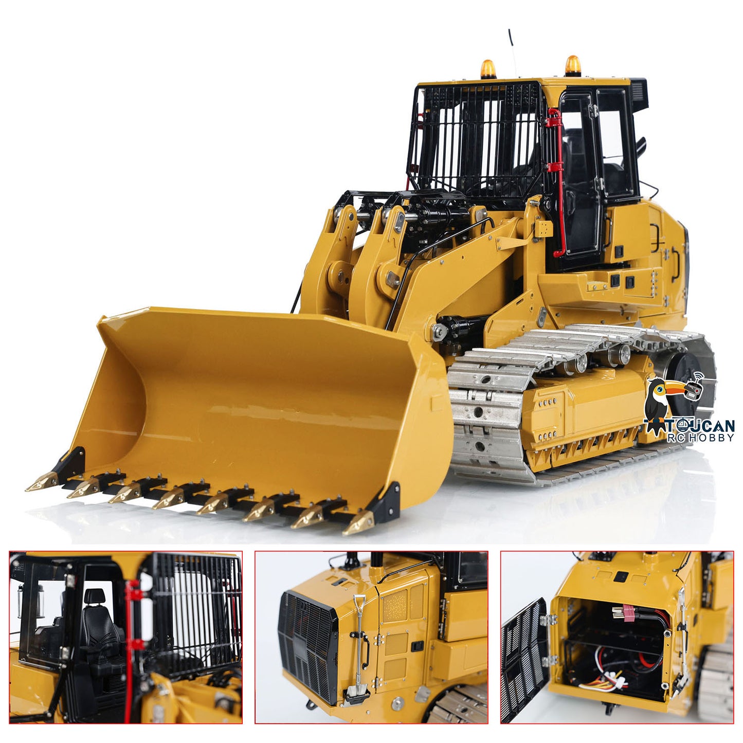 LESU 973K 1/14 RC Chargeur hydraulique peint assemblé PNP sans charrue arrière godet ouvrable