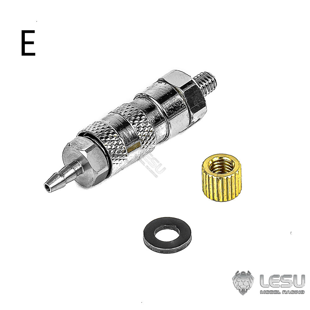 Metal 1/14 LESU Tubing Connector / Plugging Nozzle for TAMIYA RC Dumper Truck Hydraulic System