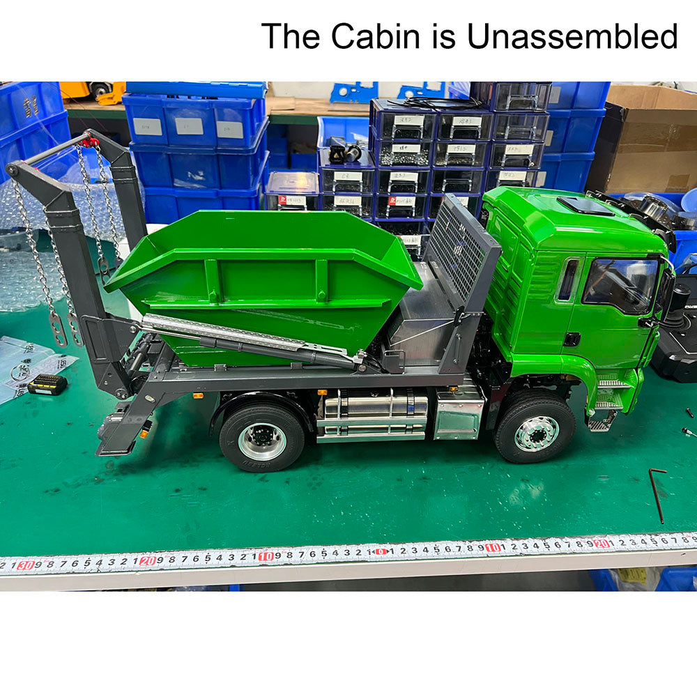LESU 4X4 1/14 RC Hydraulic Swing Arm Garbage Truck Skip Loader TGS Paintied Car