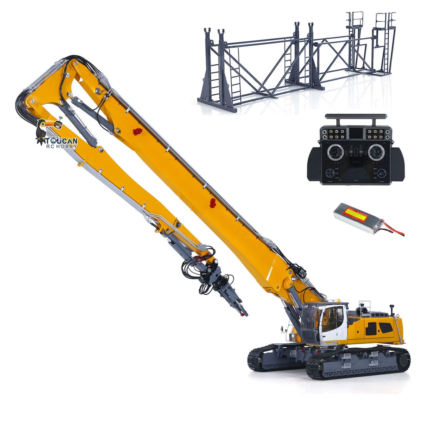 LESU 1/14 RC Excavatrice de démolition entièrement hydraulique LR960 RTR Digger Frsky XE Radio RTR Version 960