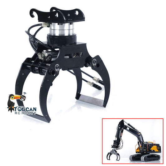 MTM Metal Hydraulic Tiltable Rotable Bucket Telescopic Boom Claw for 1/14 EC380 946 RC Hydraulic Excavator Digger