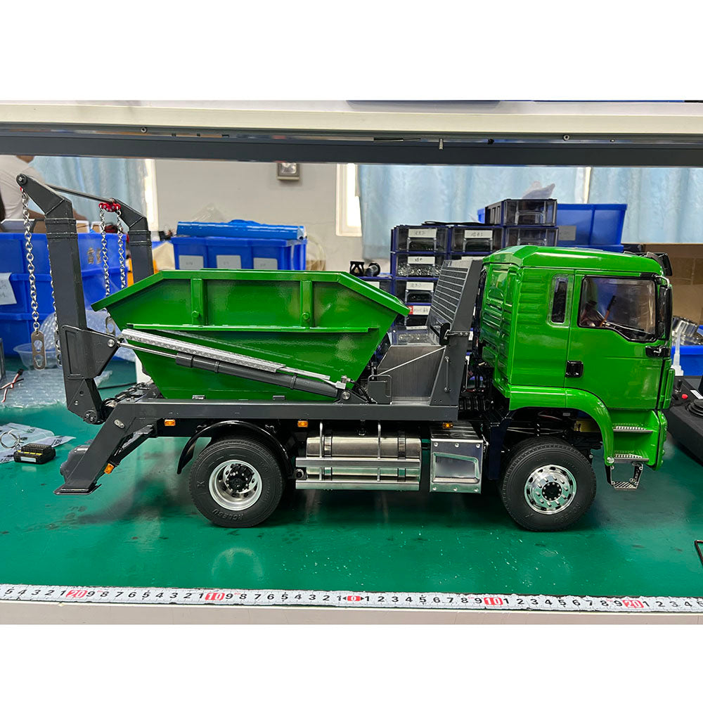 LESU 4X4 1/14 RC Hydraulic Swing Arm Garbage Truck Skip Loader TGS Paintied Car