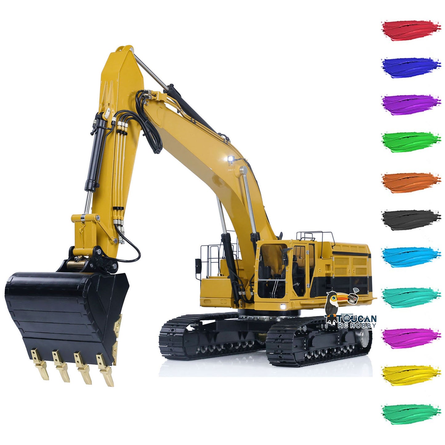 LESU Metal 1/14 RC Hydraulic Excavator C374F Radio Controlled Digger Heavy Machine Paladin PL18EV LITE Battery Sound Smoke RTR or PNP