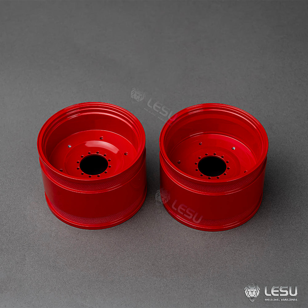 1Pair Rear Wheel Rubber Tire Tyre Metal Wheel Hub for LESU 1/14 RC Hydraulic Tractor AOUE 1050 Agricultural Vehicle DIY Car